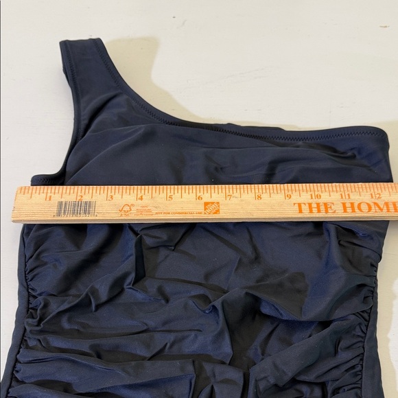 J. Crew Long-torso ruched one-shoulder one-piece swimsuit Size 4 - Picture 9 of 13
